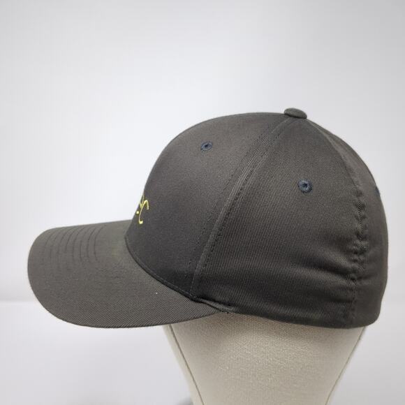Oec Fitted Baseball Cap Gray One Size Embroidered 6 Panel Flexfit Port Authority - Picture 3 of 10